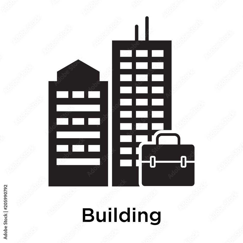 Building icon isolated on white background Building icon isolated on white background