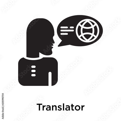 Translator icon isolated on white background