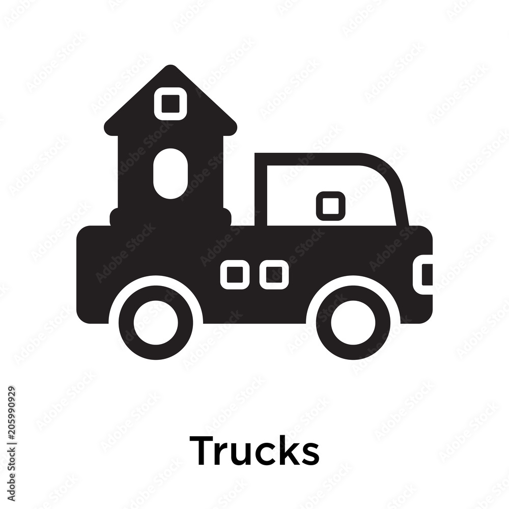 Trucks icon isolated on white background