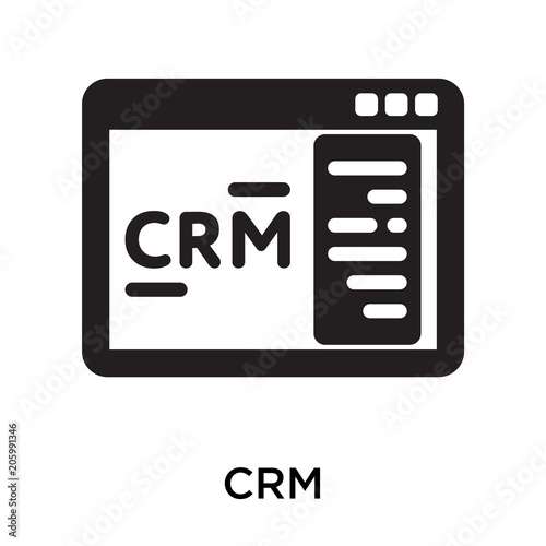 CRM icon isolated on white background