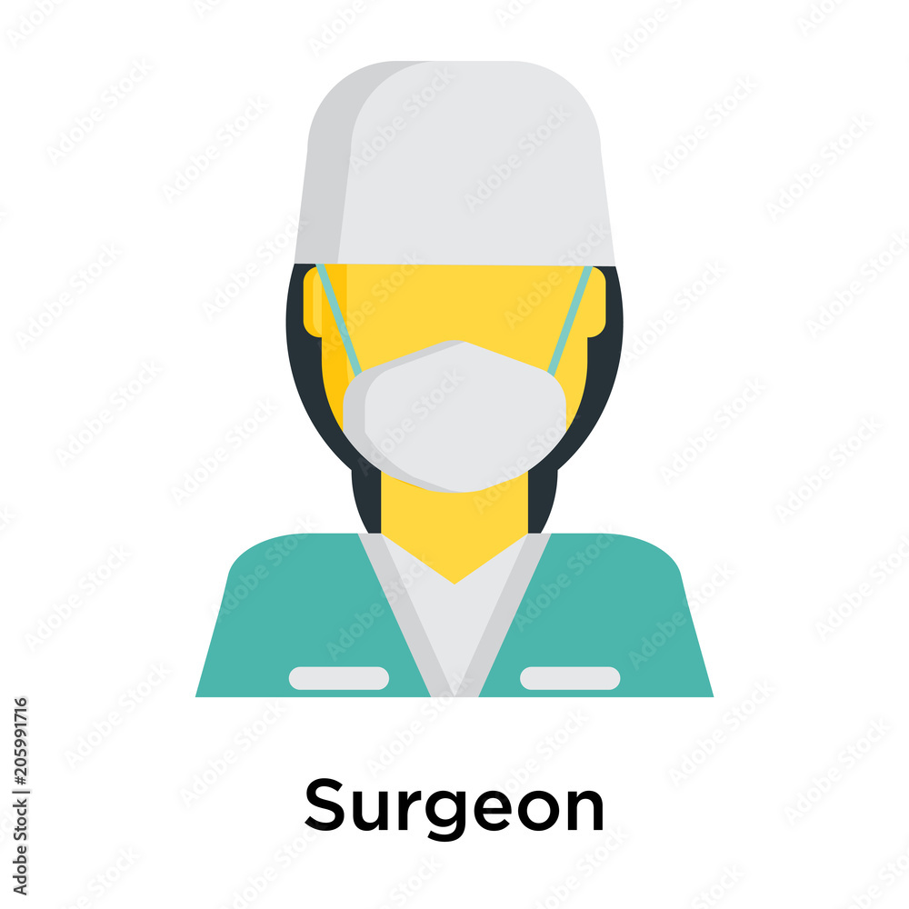 Surgeon icon isolated on white background