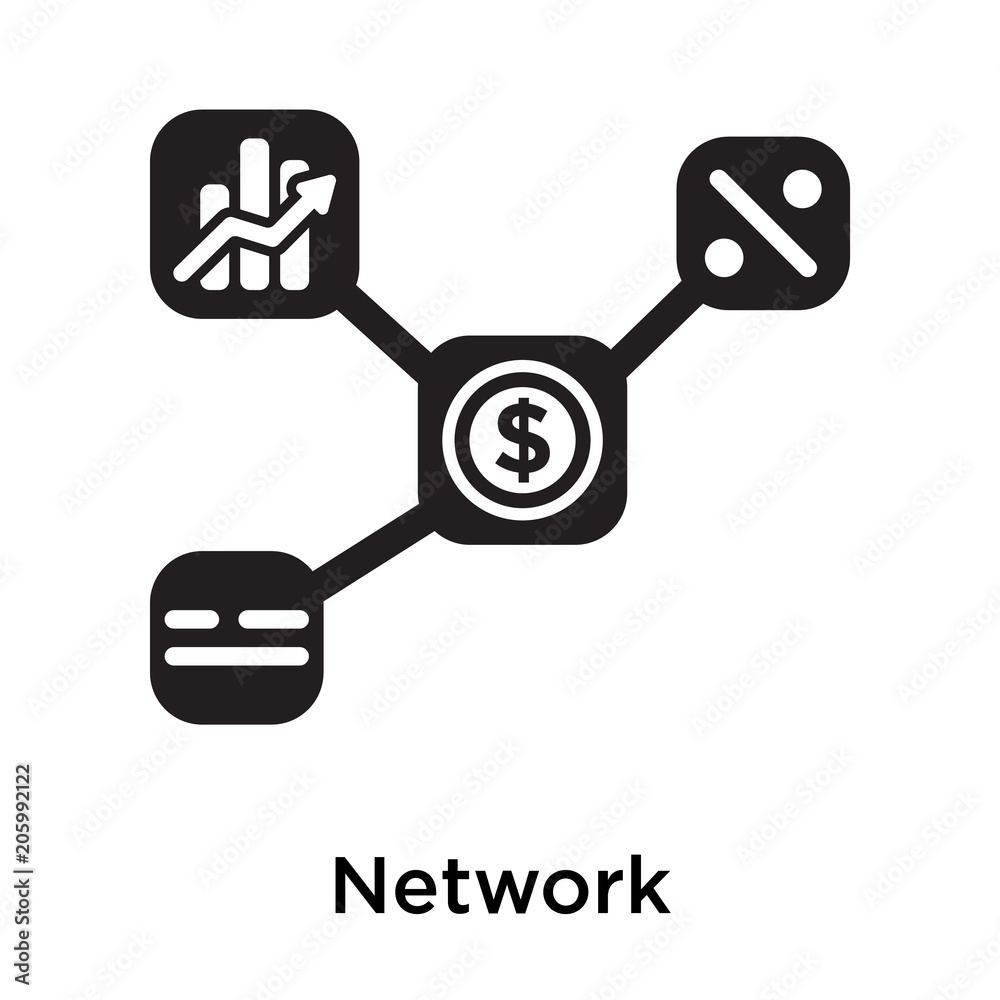 Network icon isolated on white background Network icon isolated on white background