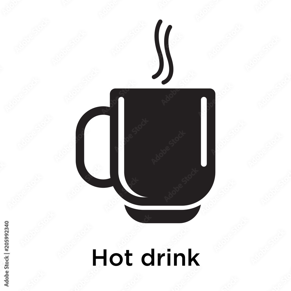 Hot drink icon isolated on white background Hot drink icon isolated on white background