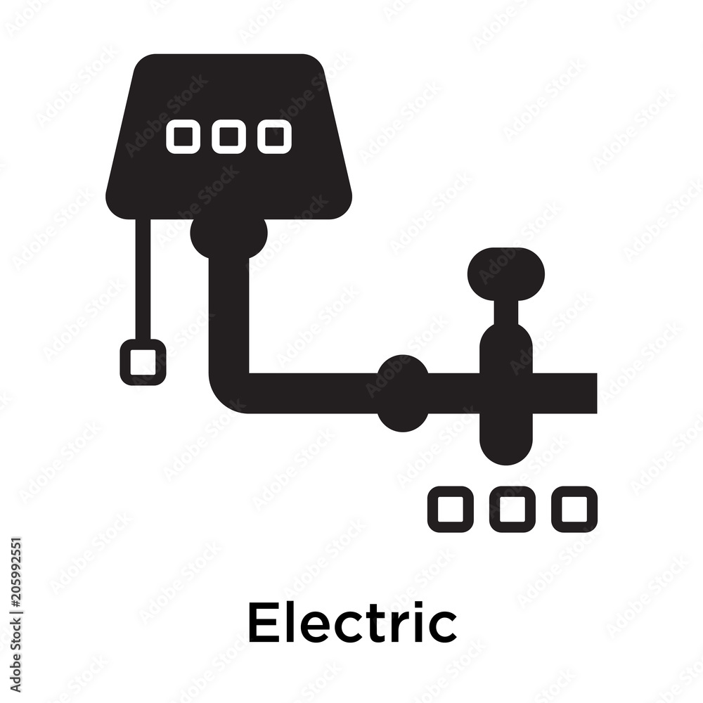 Electric icon isolated on white background Electric icon isolated on white background