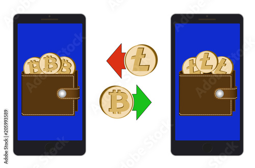 exchange between bitcoin and litecoin in the phone