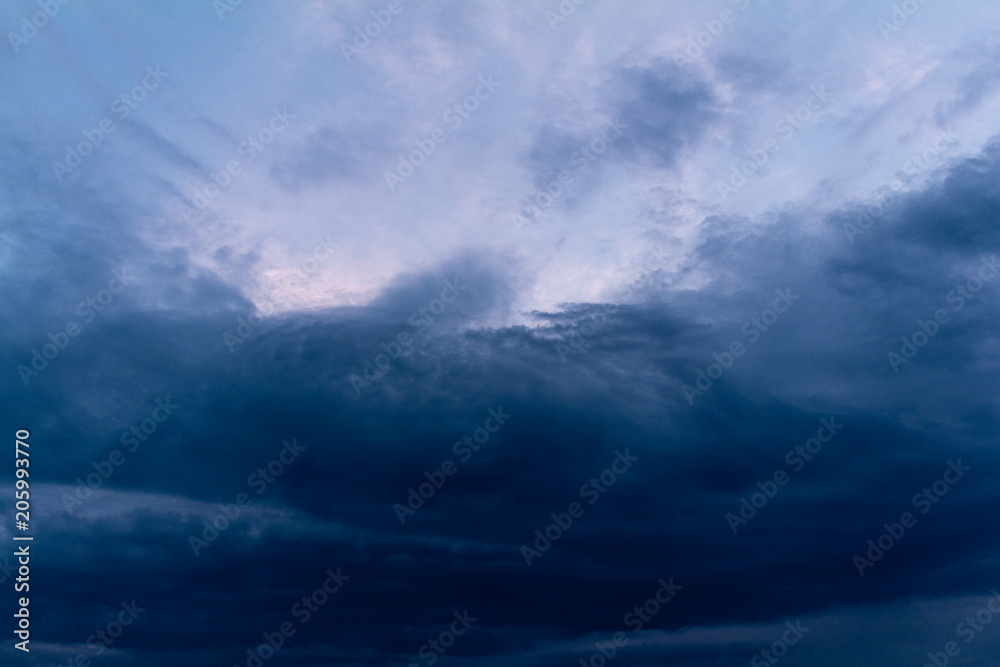 Naklejka premium dark storm clouds,clouds with background,Dark clouds before a thunder-storm.