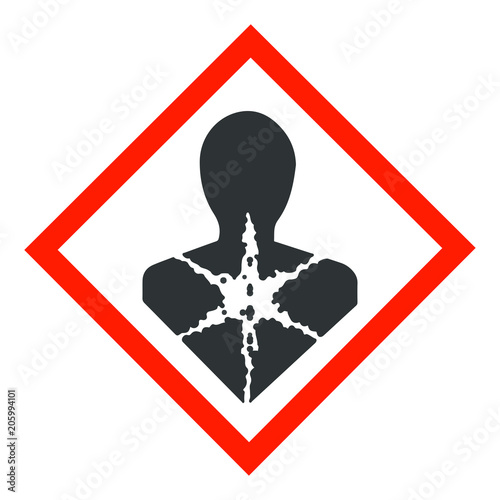 Standard Pictogam of Health hazard Symbol, Warning sign of Globally Harmonized System (GHS)
