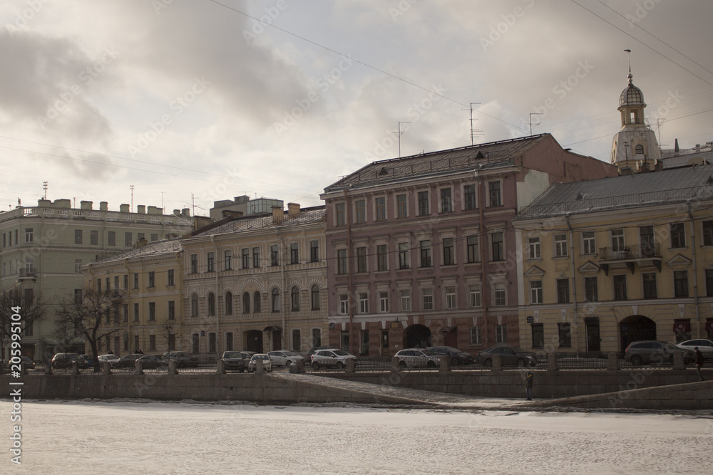 Embankment of the Fontanka River, St. Petersburg