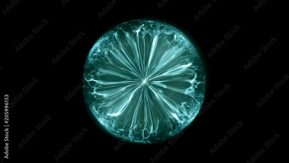 Green and fancy spherical abstract in a dark background Green and fancy spherical abstract in a dark background