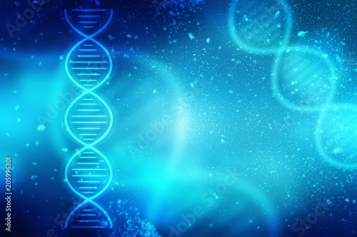 2d render of dna structure, abstract background