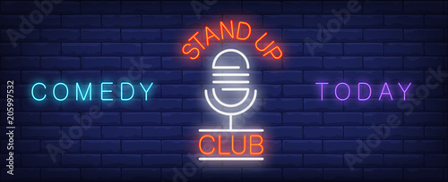 Standup club neon sign