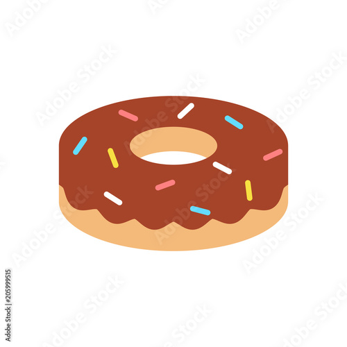 chocolate donut icon vector
