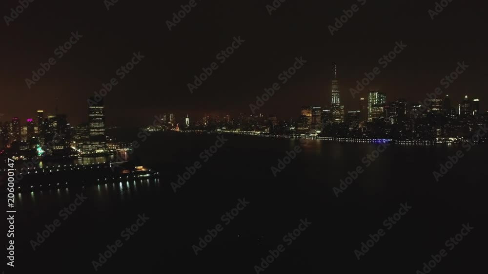 Flying Towards New York CIty at Night Flying Towards New York CIty at Night