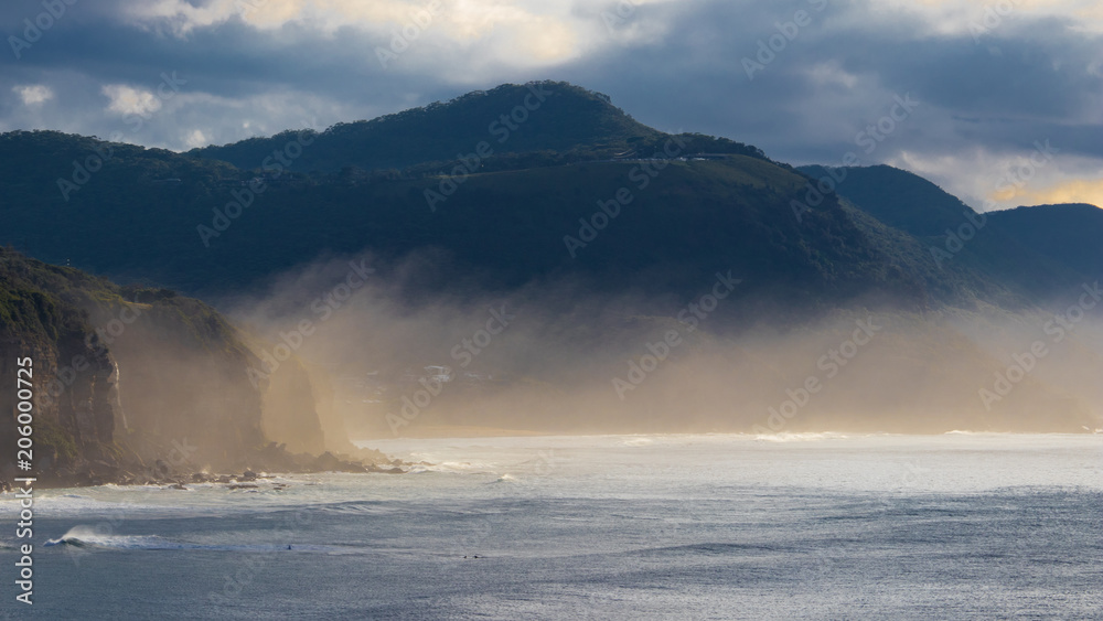 Sea mist along the coast of New South Wales