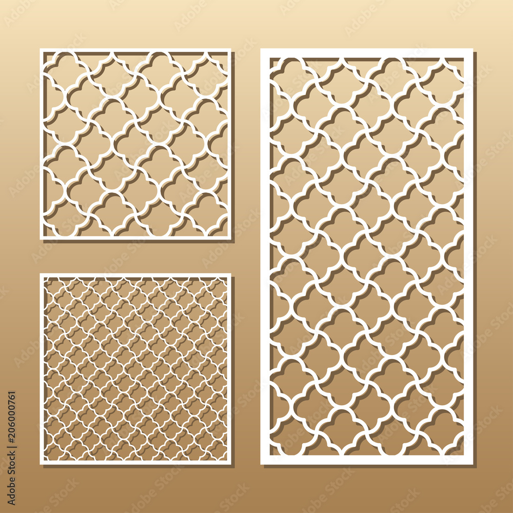 Laser cut vector panel Stock Vector | Adobe Stock