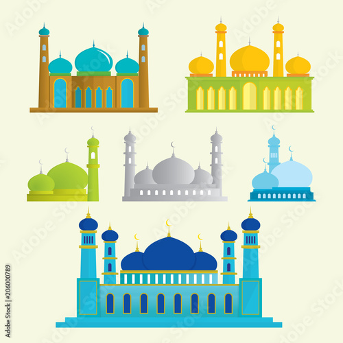 vector mosque illustration