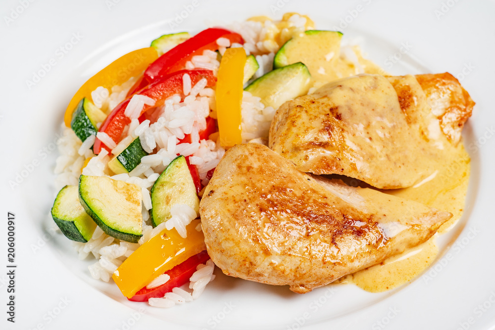 chicken with rice and vegetables chicken with rice and vegetables