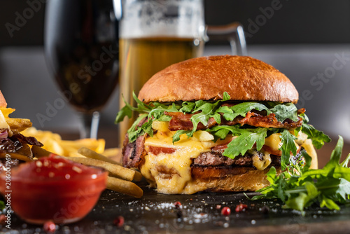 burger and beer