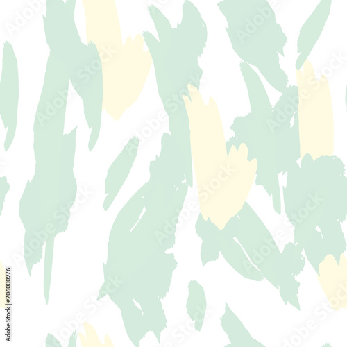 Military camouflage texture with trees, branches, grass and watercolor stains