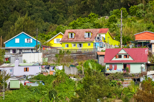Konstfotografi maisons créoles, Hell-Bourg, Salazie, île de la Réunion