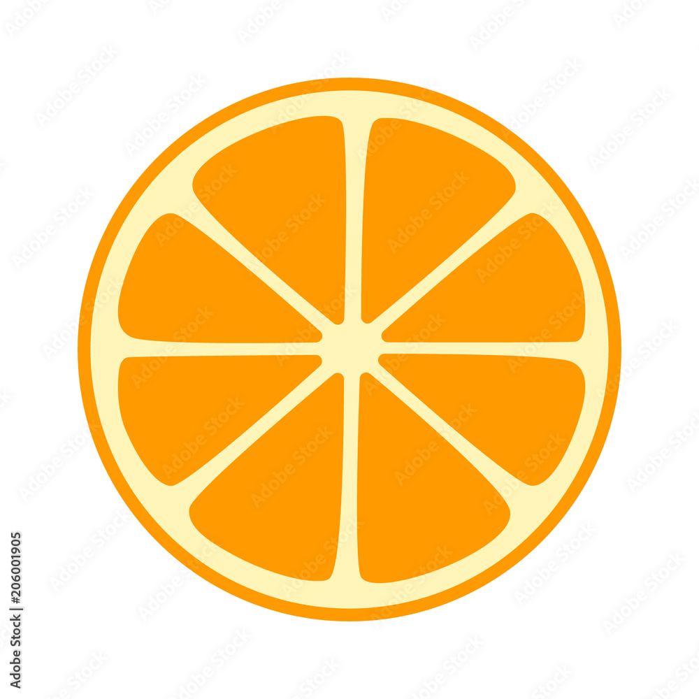 Orange Wedge Clip Art