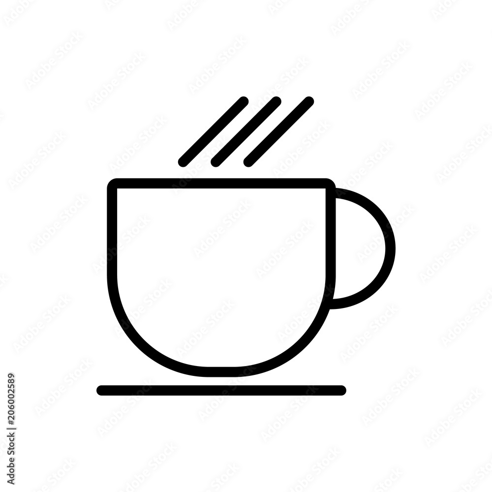 Cup Line Icon. Vector Simple Minimal 96x96 Pictogram Cup Line Icon. Vector Simple Minimal 96x96 Pictogram