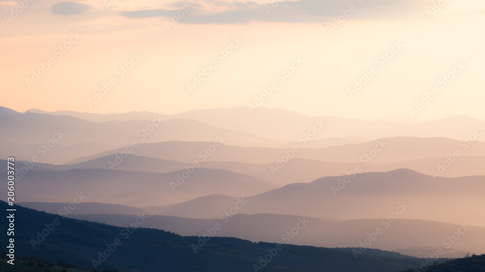 Naklejka premium Mountain silhouettes