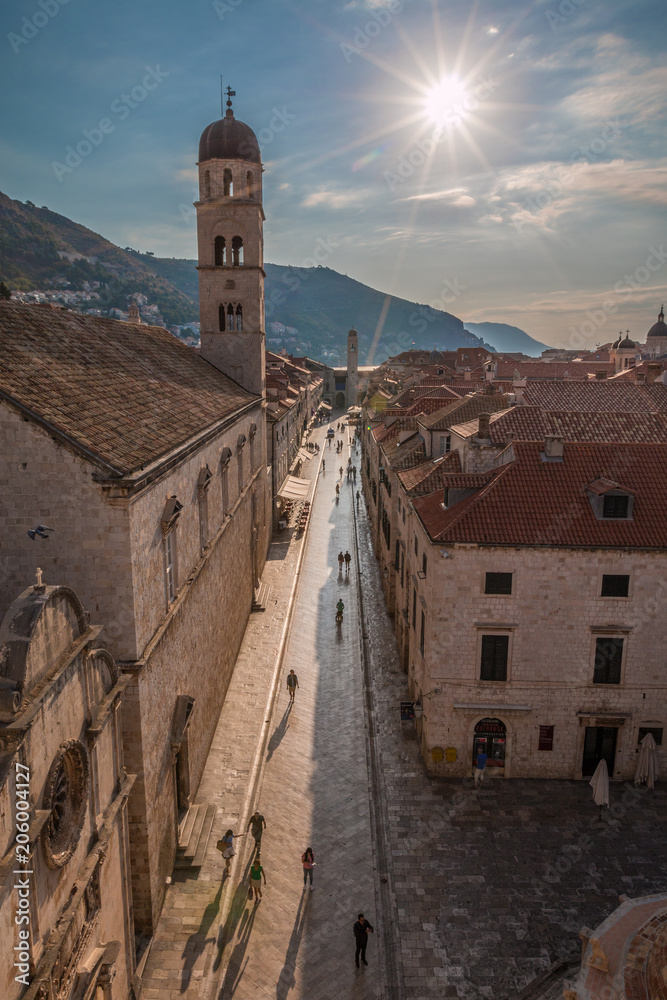 Streets of Dubrovnik in Croatia