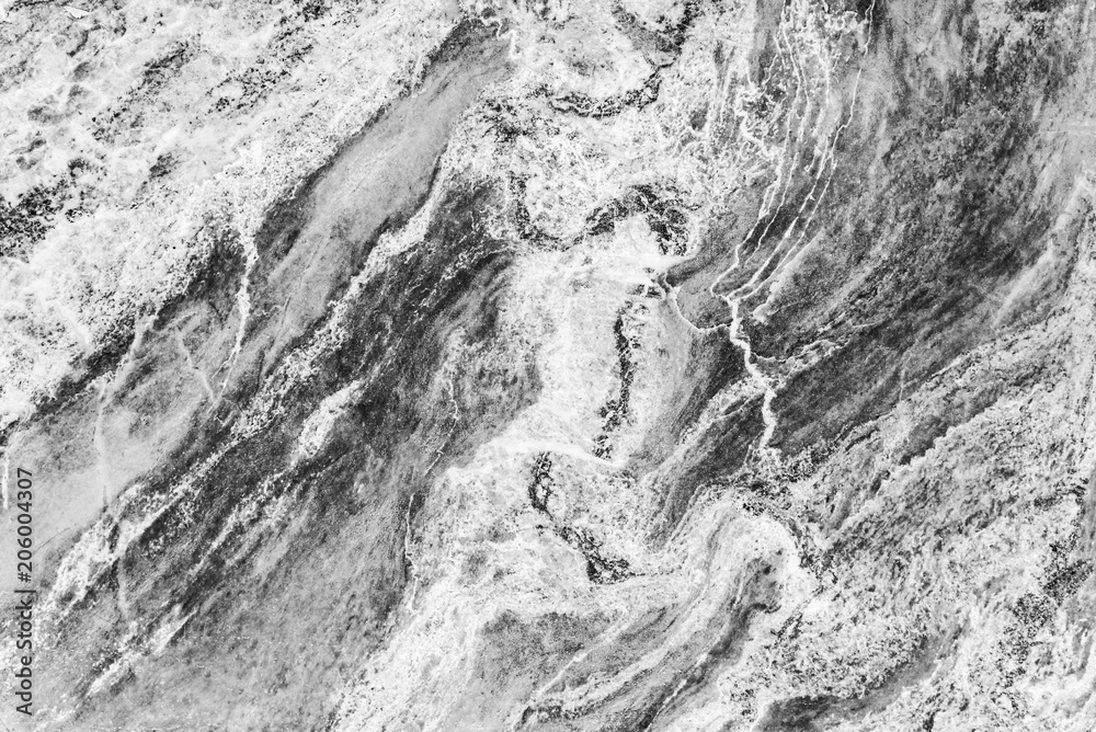 Naklejka premium Black and white pattern texture on old marble. Abstract background.