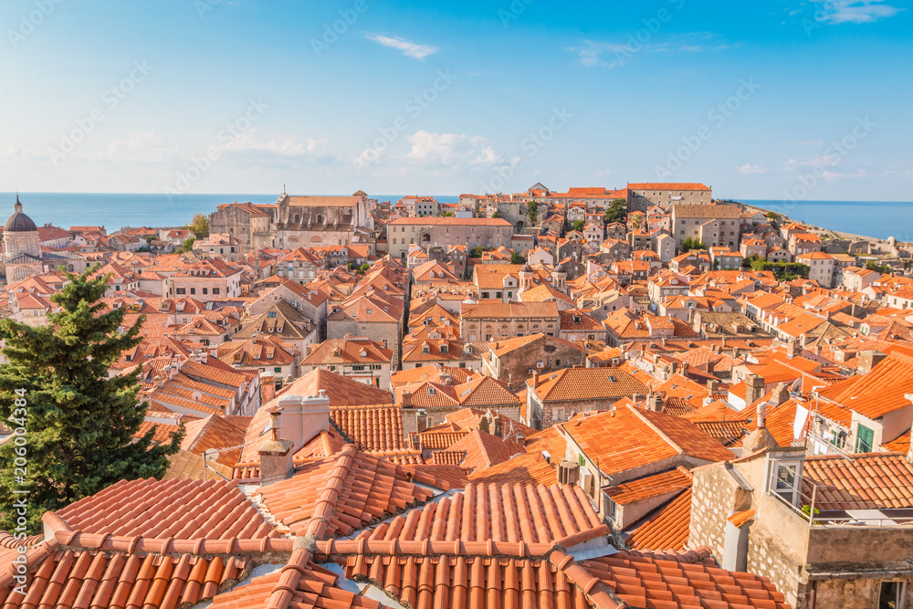 Panoramic view of Dubrovnik Croatia