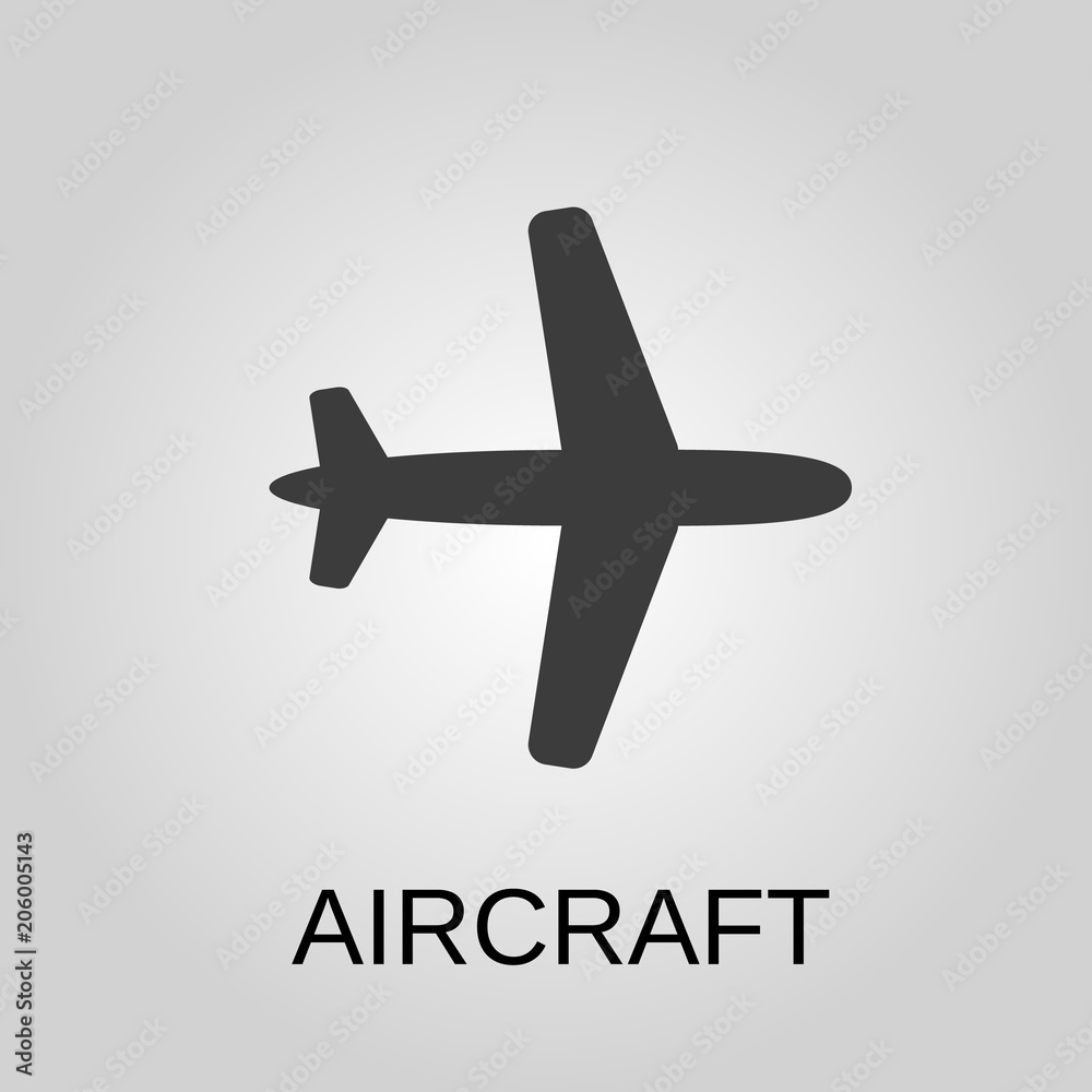 Aircraft icon. Aircraft symbol. Flat design. Stock - Vector illustration