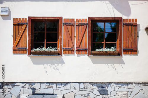 A window in a house in Polish style