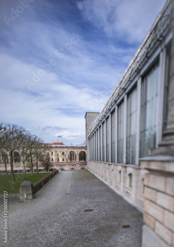 Staatskanzlei in munich  M  chen   Tilt-Shift-Lens with selective sharpness