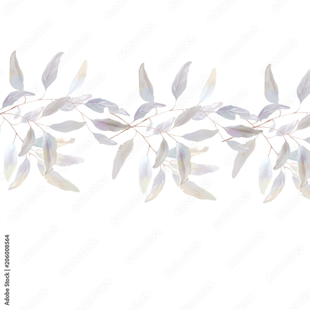 Obraz premium Watercolor elegant leaves
