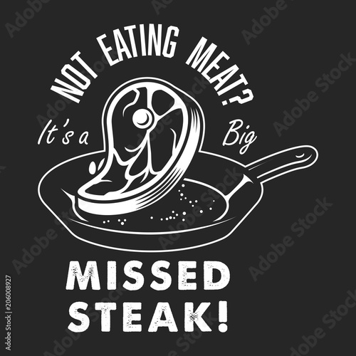 Vintage steak cooking logo