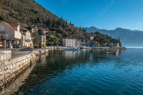 View of Perast in Montenegro