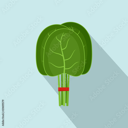 Group of spinach leaves icon. Flat illustration of group of spinach leaves vector icon for web design