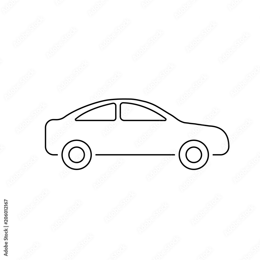 Car icon. Vector illustration isolated on white background
