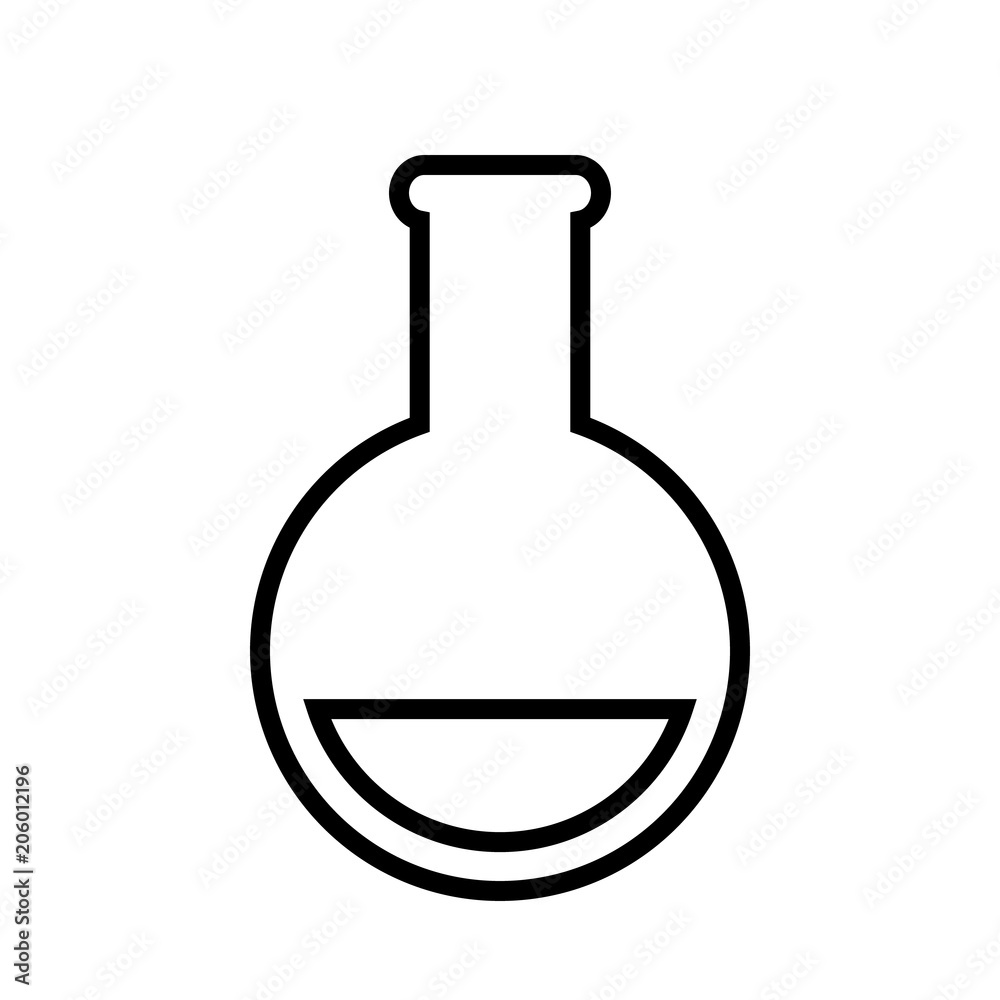 chemical flask icon. sign design on white background chemical flask icon. sign design on white background