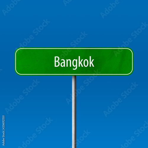 Bangkok Town sign - place-name sign