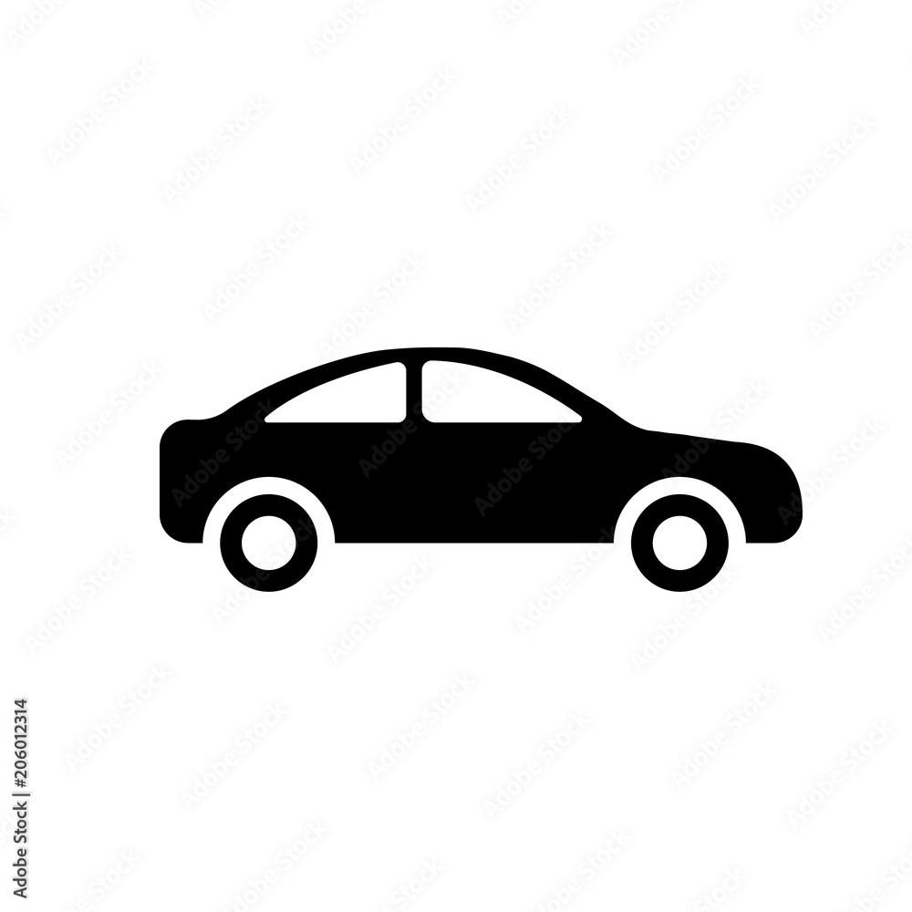 Car icon. Vector illustration isolated on white background