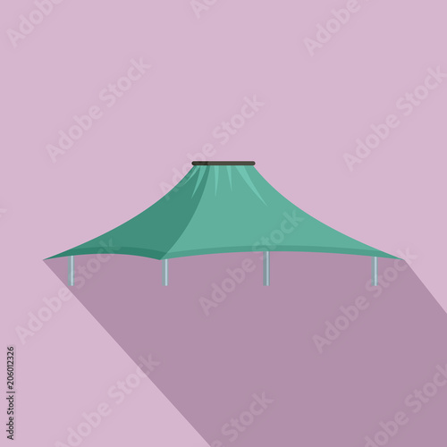 Mint tent icon. Flat illustration of mint tent vector icon for web design