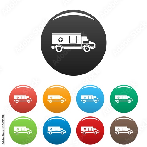 Free Download Medical aid icon. Simple illustration of medical aid vector icons set color isolated on white - GFXLoad