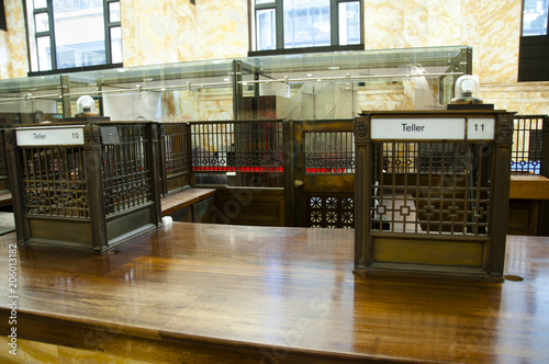 Принти на полотні Old Bank Teller Booths