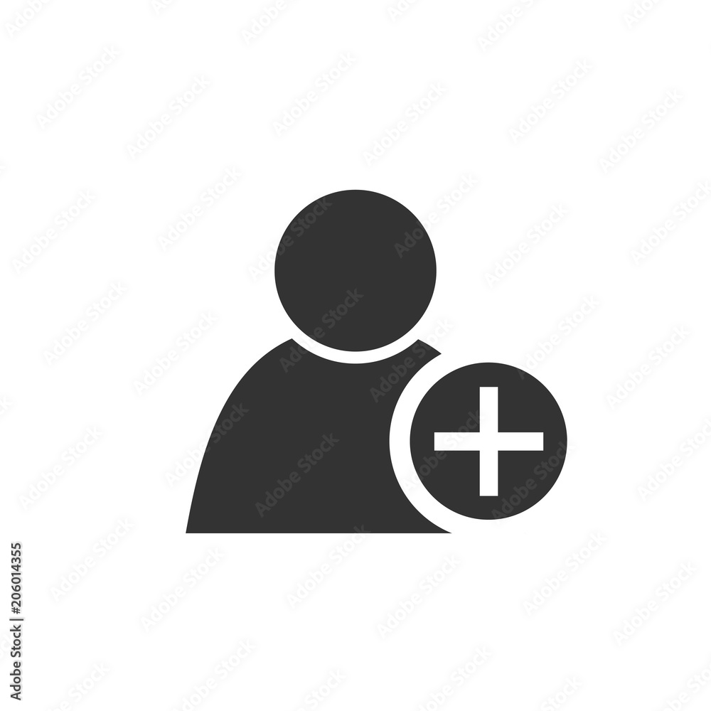 People Icon. Add user sign icon. Vector illustration, flat design. People Icon. Add user sign icon. Vector illustration, flat design.