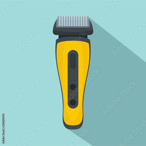 Electric beard razor icon. Flat illustration of electric beard razor vector icon for web design