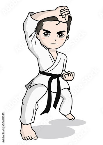 空手空手男子 ポーズa Stock Vector Adobe Stock