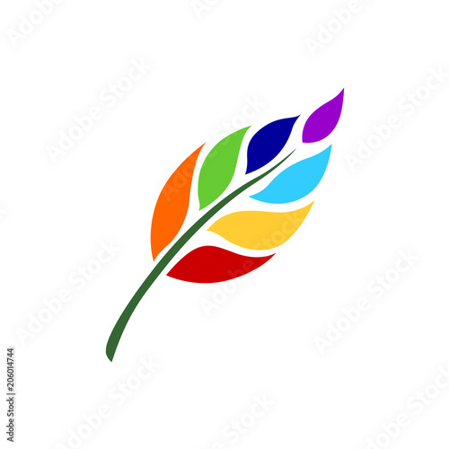 7 chakra color icon symbol logo sign, flower floral, vector design illustration concept drawing