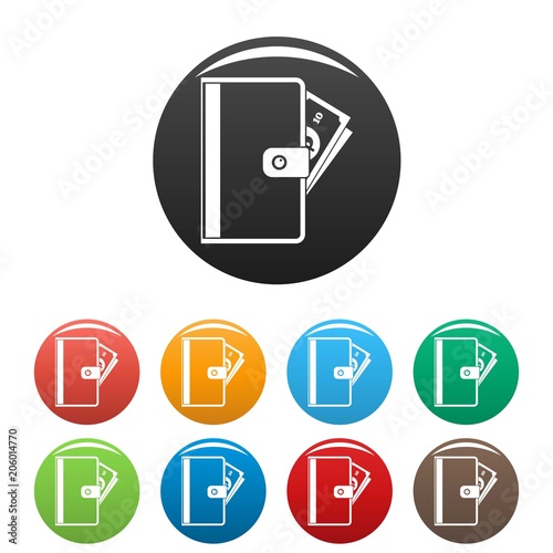 Credit card icon. Simple illustration of credit card vector icons set color isolated on white