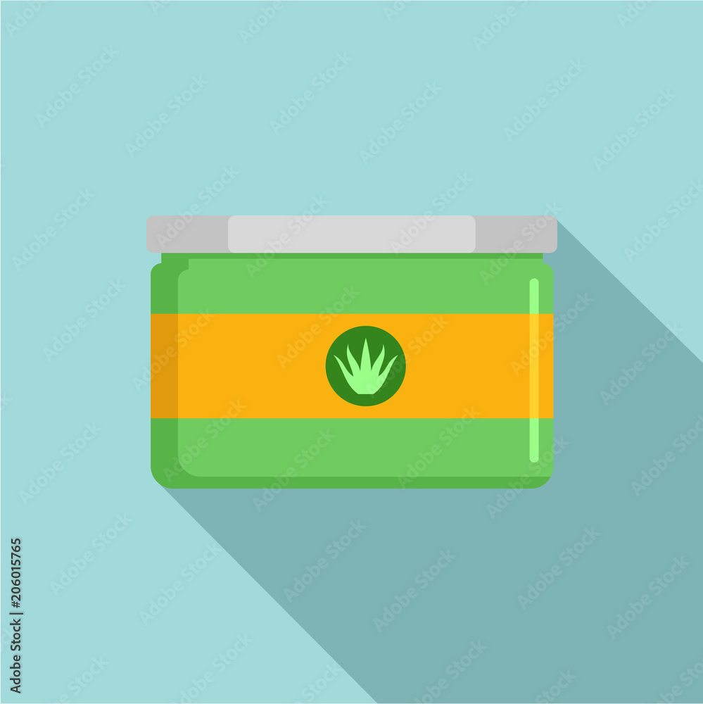 Aloe body cream icon. Flat illustration of aloe body cream vector icon for web design Aloe body cream icon. Flat illustration of aloe body cream vector icon for web design
